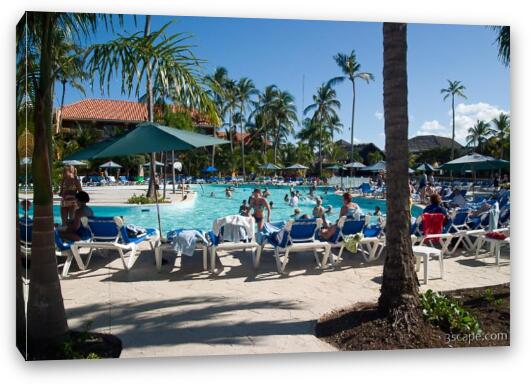 The pool life at the Allegro Punta Cana Resort Fine Art Canvas Print
