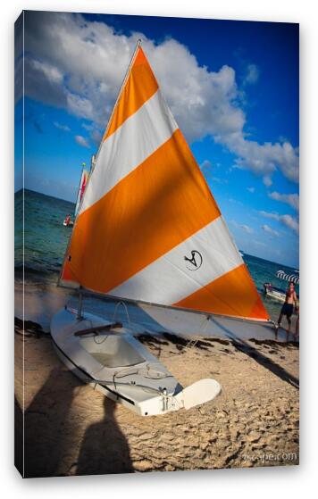 Sailing was another water-sport option Fine Art Canvas Print