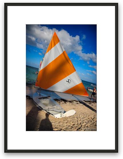 Sailing was another water-sport option Framed Fine Art Print
