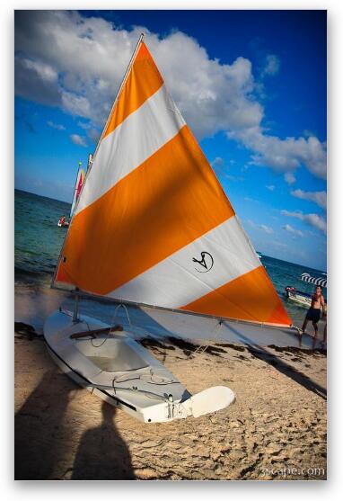 Sailing was another water-sport option Fine Art Metal Print