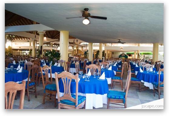 The seating area in the main dining hall of the Allegro Fine Art Metal Print