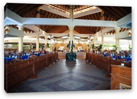 The main dining hall at the Allegro Fine Art Canvas Print