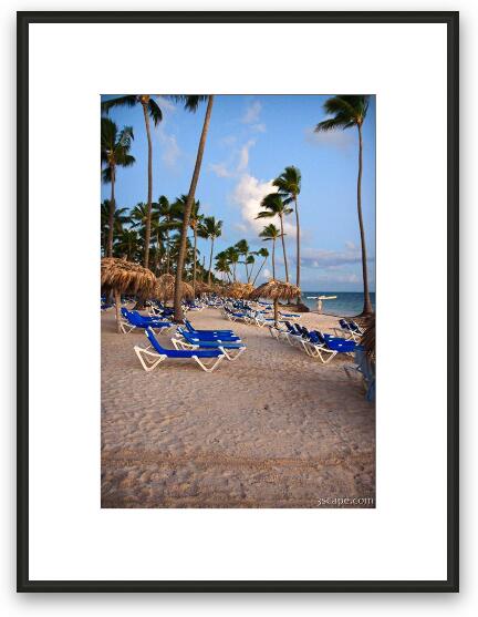 Quiet beach in the early morning Framed Fine Art Print