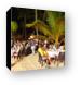 One night during the week, there was a beach party and buffet Canvas Print