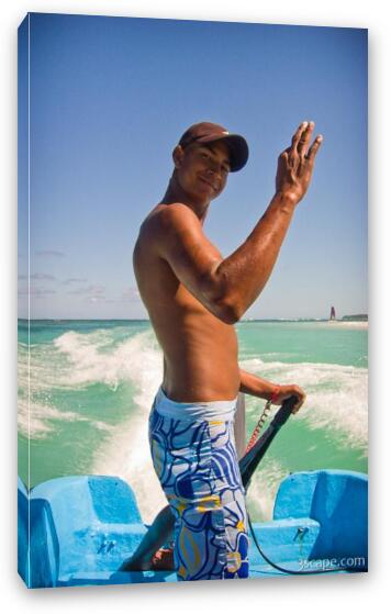 Ramon was our boat driver when we went diving with Seaquest Divers Fine Art Canvas Print