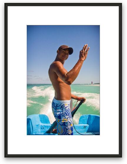 Ramon was our boat driver when we went diving with Seaquest Divers Framed Fine Art Print