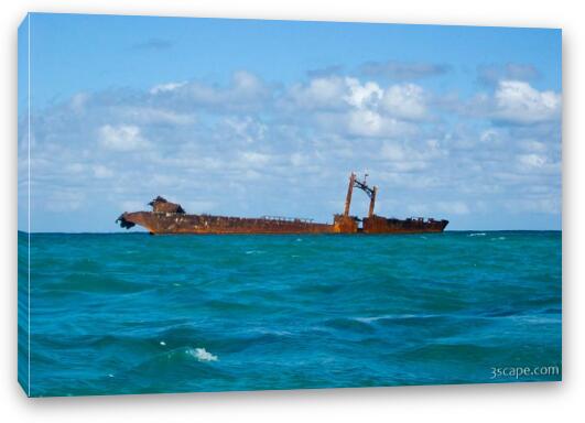 We dove the wreck of the Astron Fine Art Canvas Print