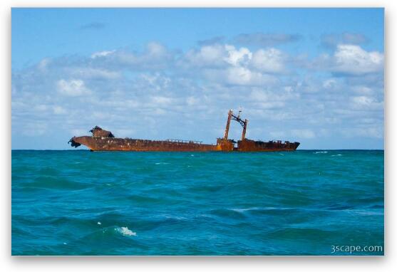 We dove the wreck of the Astron Fine Art Metal Print