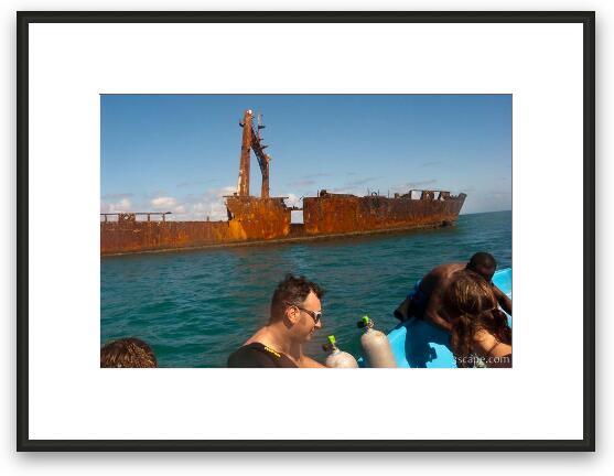 Divers getting ready Framed Fine Art Print