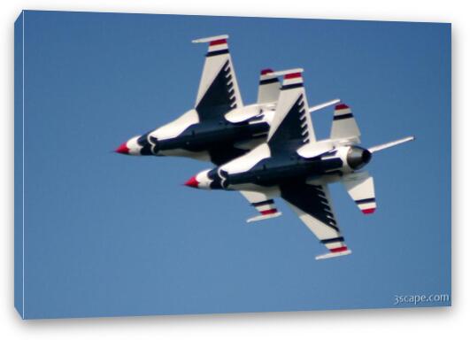 USAF F-16 Thunderbirds in formation Fine Art Canvas Print