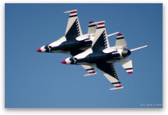 USAF F-16 Thunderbirds in formation Fine Art Metal Print