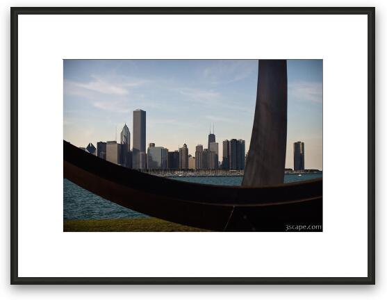 Skyline through sundial Framed Fine Art Print