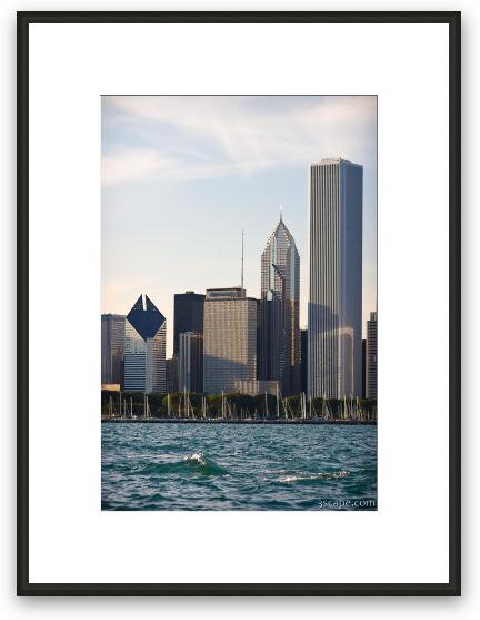 Smurfit-Stone, Prudential Plaza, and Aon Buildings Framed Fine Art Print