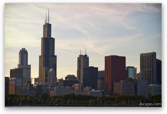 Chicago Skyline Fine Art Metal Print