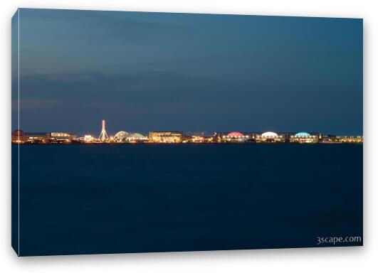 Navy Pier at dusk Fine Art Canvas Print