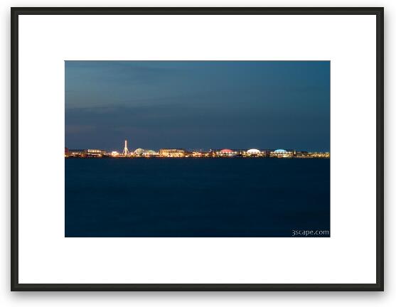 Navy Pier at dusk Framed Fine Art Print