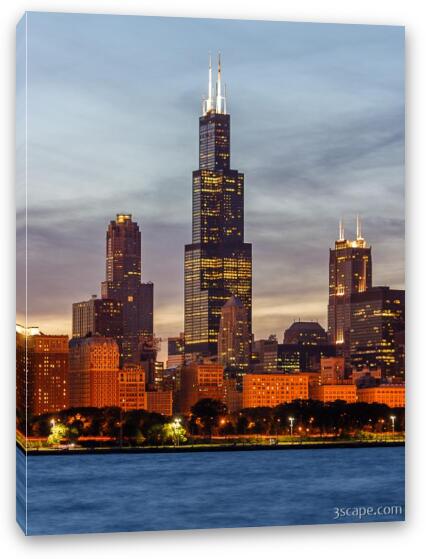 Chicago's Willis (Sears) Tower Fine Art Canvas Print