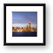 Sunset behind Chicago Skyline (panoramic) Framed Print