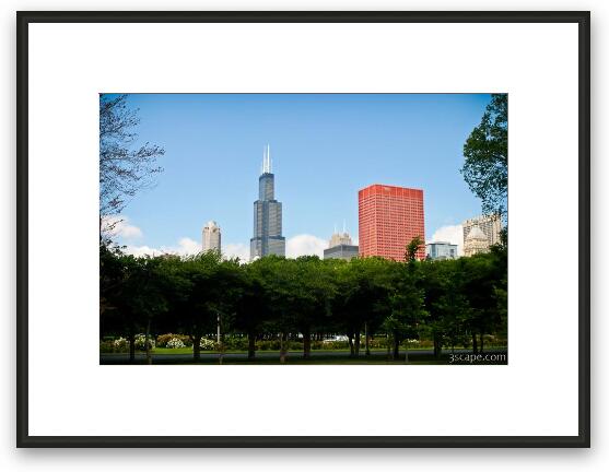Sears Tower from Grant Park Framed Fine Art Print