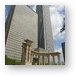 Prudential and Aon Buildings and Greek columns near Millenium Park Metal Print