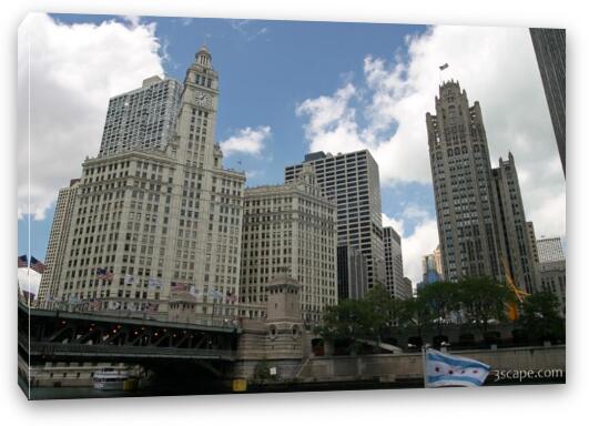 Wrigley Building and Tribune Tower Fine Art Canvas Print