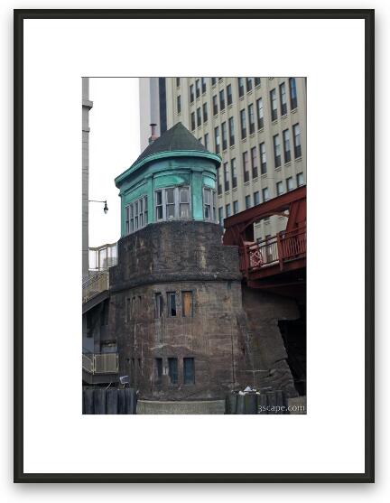 I think this is the oldest bridge house in Chicago. Framed Fine Art Print