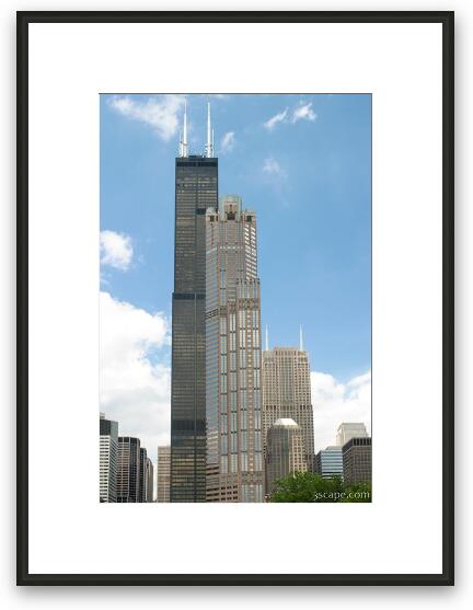 Willis (Sears) Tower behind 311 S. Wacker Framed Fine Art Print