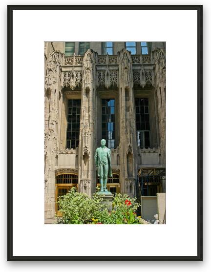 Front entrance of Tribune Tower Framed Fine Art Print