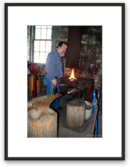 The local blacksmith in Ottawa, IL. Framed Fine Art Print
