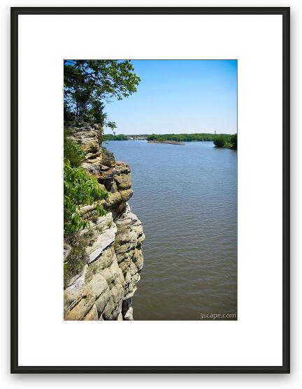 The Illinois River looking from Starved Rock State Park Framed Fine Art Print
