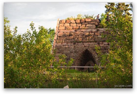 The ruins of an old iron furnace (Bay Furnace Campground) Fine Art Print