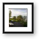 Benches looking out on Lake Superior Framed Print