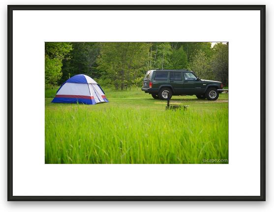 My camp site at Bay Furnace Framed Fine Art Print