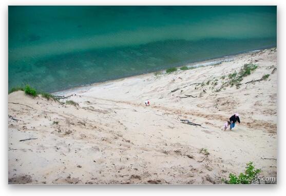 The Log Slide - a 300ft, steep dune that takes about an hour to climb up (not for the weak heart) Fine Art Metal Print