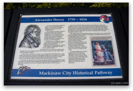 Alexander Henry (1739-1834) - One of the first English traders to venture into the interior of Michigan... Fine Art Metal Print