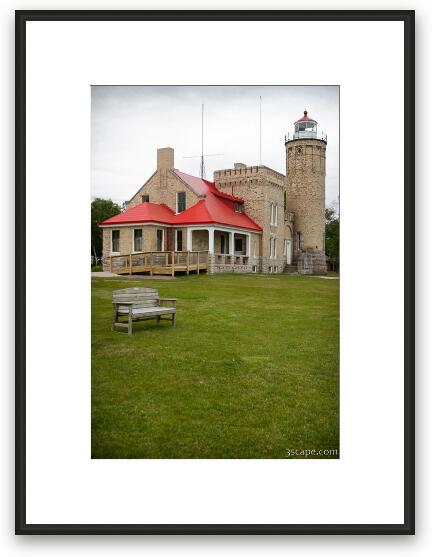 Old Mackinac Point Lighthouse, Mackinaw City Framed Fine Art Print