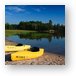 Kayaks by the Platte River Metal Print