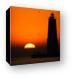 Sunset at Frankfort North Breakwater Lighthouse Canvas Print