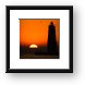 Sunset at Frankfort North Breakwater Lighthouse Framed Print