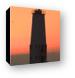 Sunset at Frankfort North Breakwater Lighthouse Canvas Print