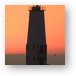 Sunset at Frankfort North Breakwater Lighthouse Metal Print