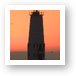 Sunset at Frankfort North Breakwater Lighthouse Art Print