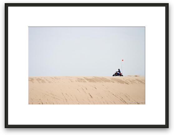 Off-roading in the dunes Framed Fine Art Print