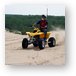 Quad ATV riding in dunes Metal Print