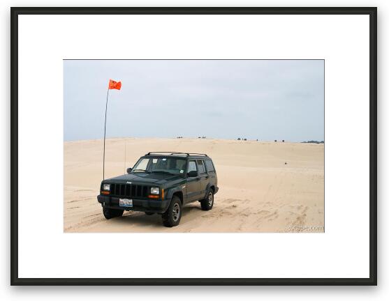 But my Jeep did do it!  You can see a few ridges behind me. Framed Fine Art Print