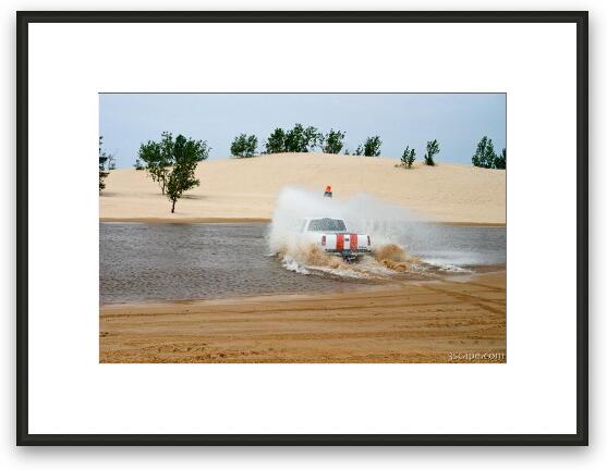 This truck needed a wash anyway.. Framed Fine Art Print