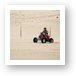 Quad ATV riding in dunes Art Print