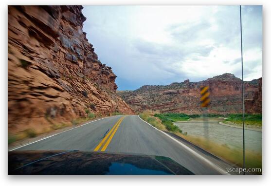 Highway 128 along the Colorago River Fine Art Print