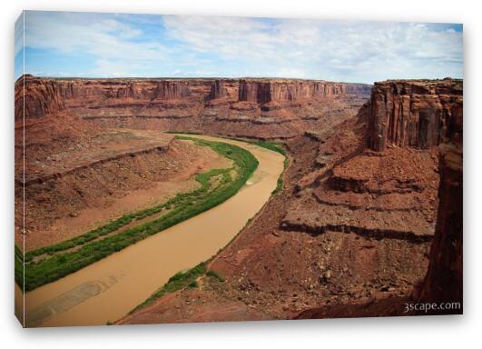 The Green River is actually pretty brown Fine Art Canvas Print