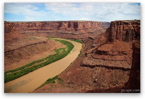 The Green River is actually pretty brown Fine Art Metal Print